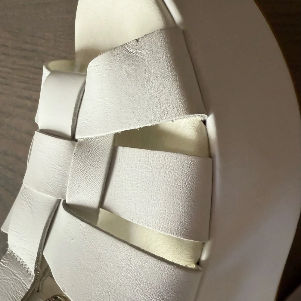 Anthropologie Pilcro Platform Fisherman Sandals – White, Size 38